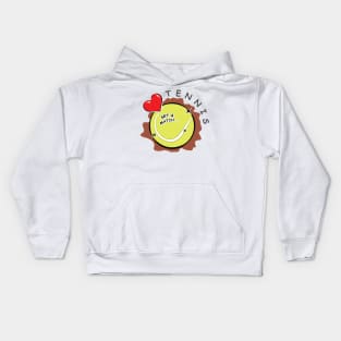 I Love Tennis Kids Hoodie